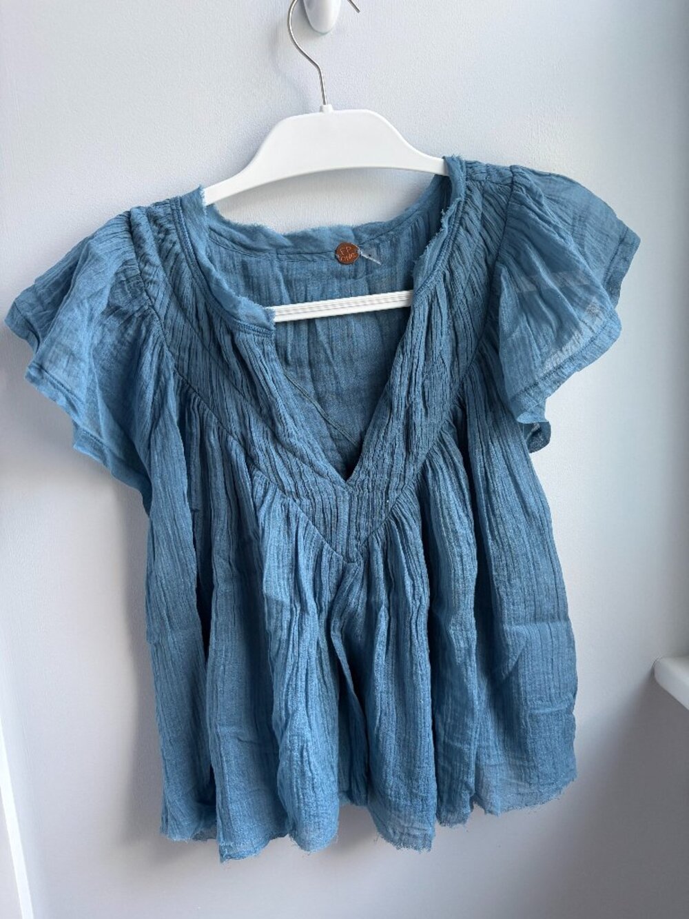Free People Blue T-shirt
